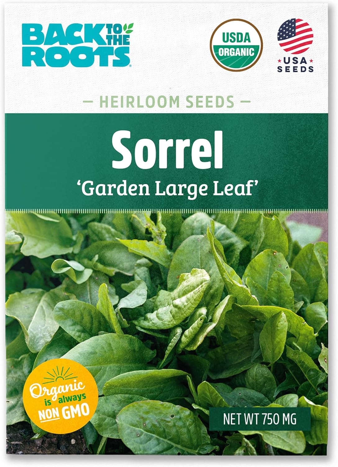 Seed Packet - Sorrel \'Garden Large Leaf\' 750mg